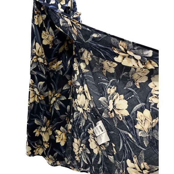 Reformation Umbria Midi Dress Tropical Wrap Bottom Cut Out Plumeria Floral 0 - Picture 9 of 10